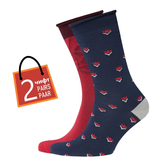 Органични дамски 2 чифта чорапи с малки цветя, безшевни, удобни