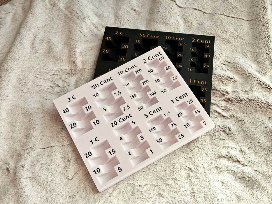 Компактен малък Евро монетник. Compact and small euro coins tray