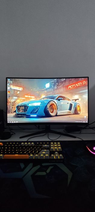 LED Monitor Q27 Curved  5mc 75Hz, FHD 1920x1080 VGA+HDMI