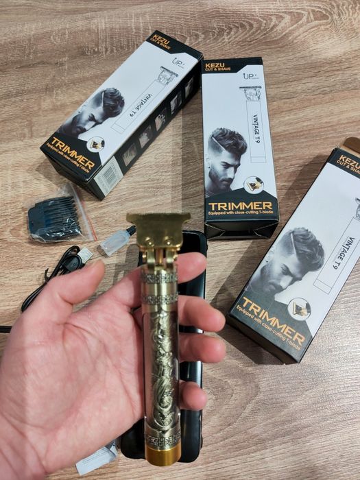 Mașină de tuns Ras Contur Barba cu acumulator , mode retro metalic