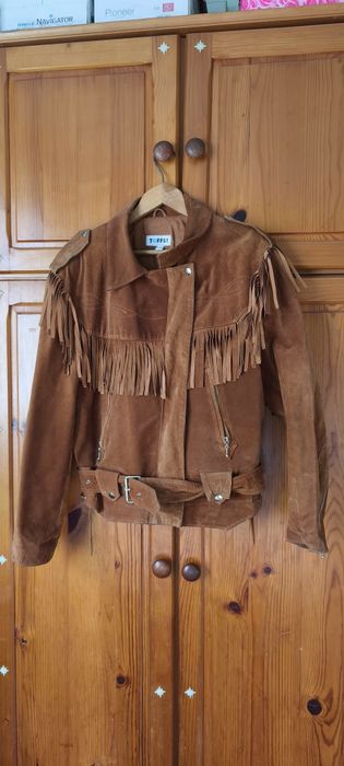 Кожено каубойско яке естествена кожа