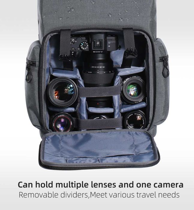 K&F Concept Водоустойчива фотографска раница за DSLR фотоапарати