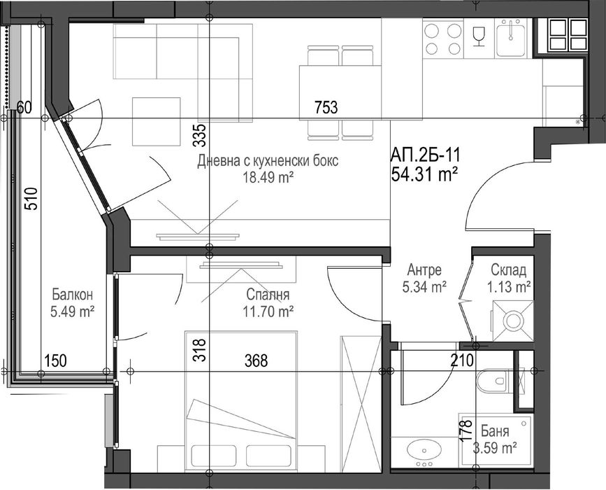 Продава се Двустаен апартамент в София, Красно село - 68 кв.м за 1498 €/кв.м - Снимка #17