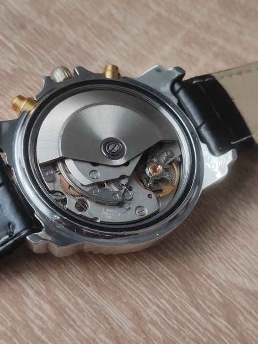 Ceas Bulova Chronograph Automatic Valjoux 7750 Swiss Made Sapphire - Ref. G6028 - Anii '90 - Revizie Recenta + Cutie Originala
