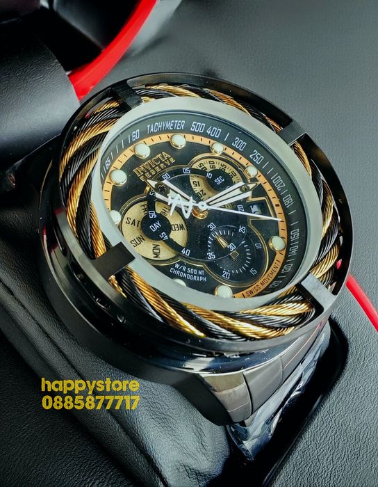 часовник INVICTA Reserve I-Force Chronograph Black 52 mm, Инвикта нов