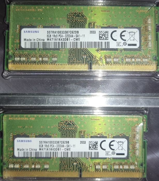 ОЗУ для Ноута 3200Гц 8Gb DDR4 SO-DIMM 2штуки память Samsung