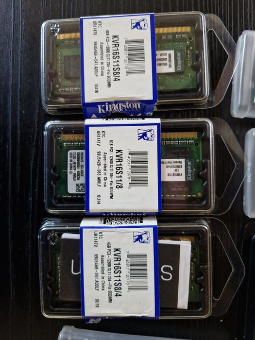 Lot Memorii RAM Laptop DDR3 - 8GB și 4GB (Kit-uri Kingston & Syncron) + Bonus