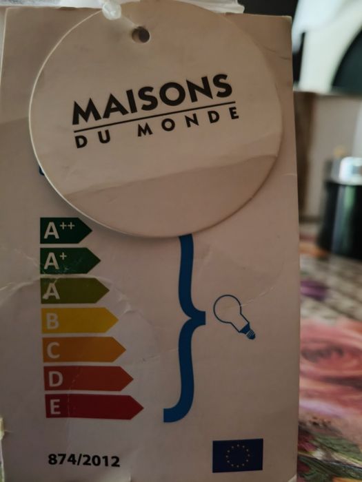 aplica/veioza/lampa lemn masiv antichizat-Maisons du monde-2 brate NOU