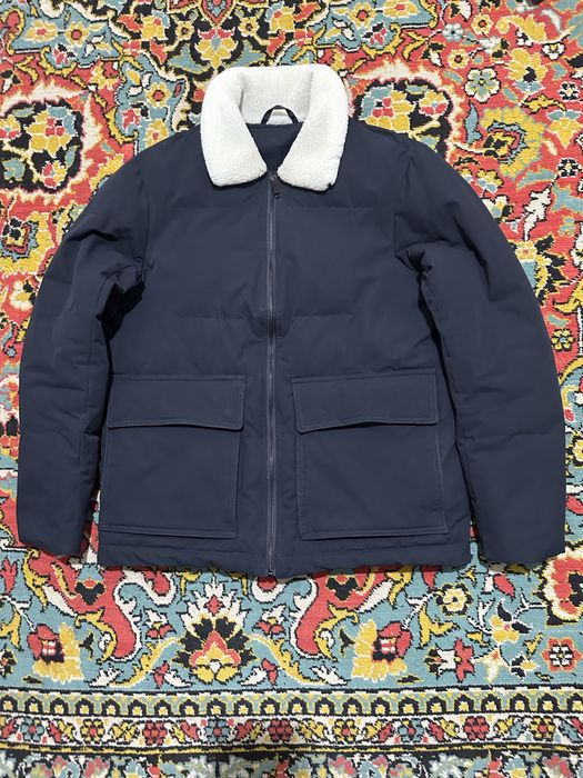 Зимняя куртка темно синяя