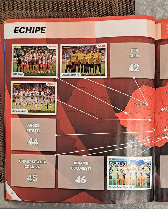 Album Superliga Panini + 114 stickere, pret negociabil