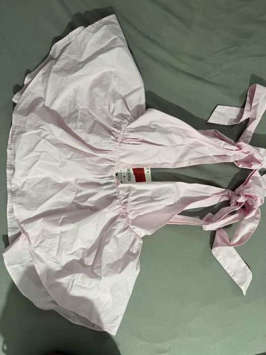 Розов топ/потник Zara с гол гръб