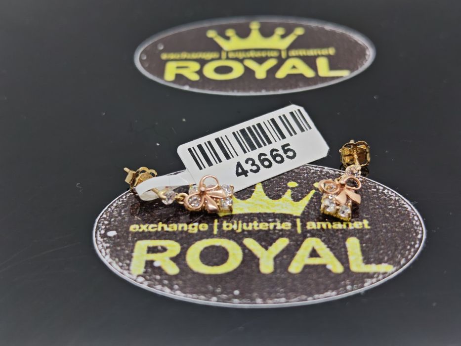 Bijuteria Royal: Cercei aur 14k/0.92 gr