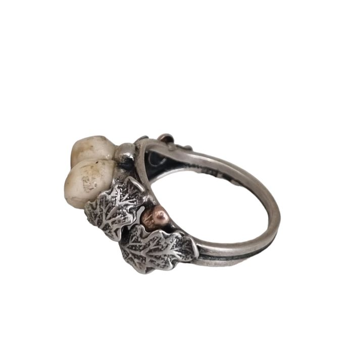 Винтидж пръстен от сребро и злато