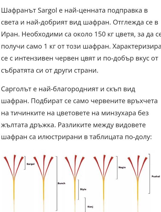 Шафран -високо качество