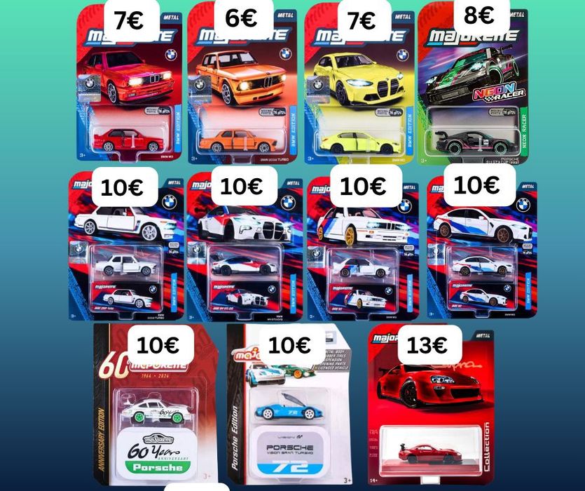 Hot Wheels, Matchbox и Majorette колички
