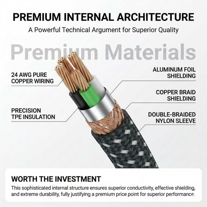 Cablu Încărcare Rapidă 3A Wyred by Monga - Wyre AC01B (USB-A la USB-C)