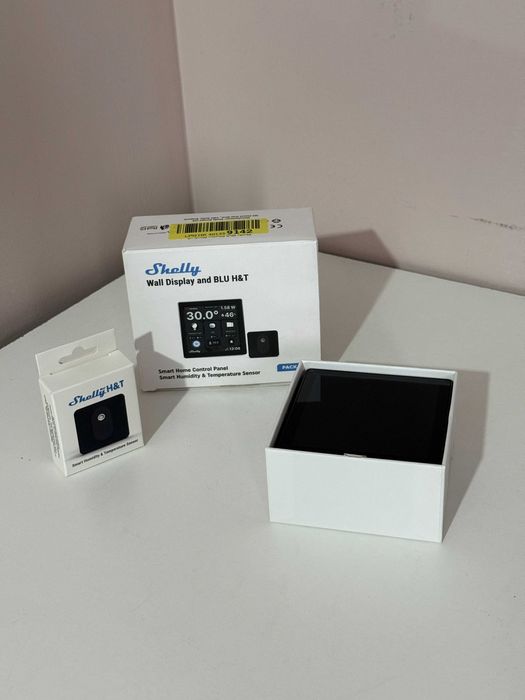 Intrerupator Smart cu touchscreen Shelly Wall Display + BLU H&T Ivory