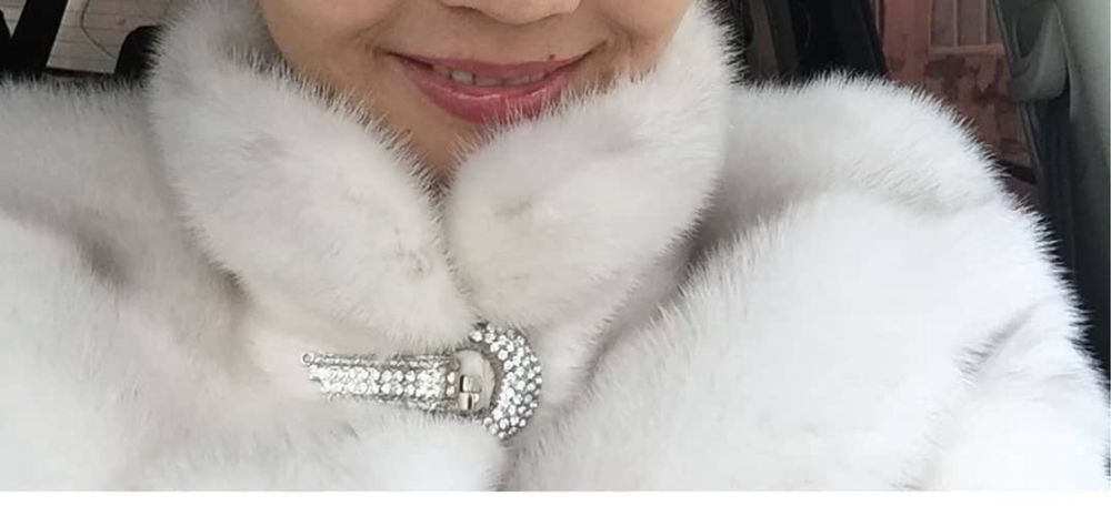Белый шуба норка