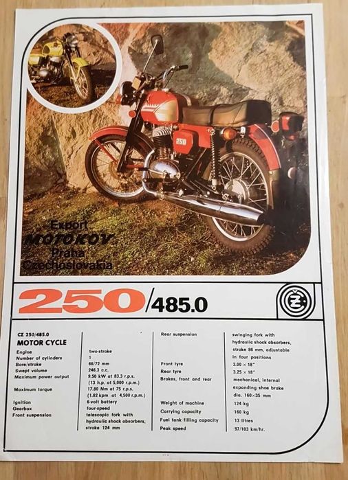 CZ 250 (ЧЗ 250 Модел 485. 0) 1-ви собственик, неотварян ДВГ