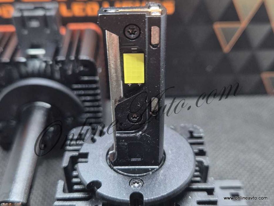 Промо! LED Крушки D3S +400% Canbus Директен Заместител 11000Lm 55W 6000k Д3С Мощни ЛЕД