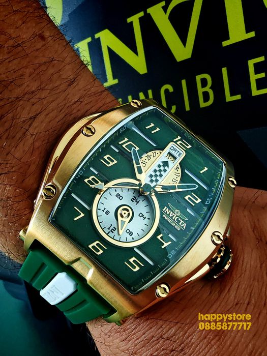 INVICTA Racing Monza Gold/Green, Инвикта нов ръчен часовник