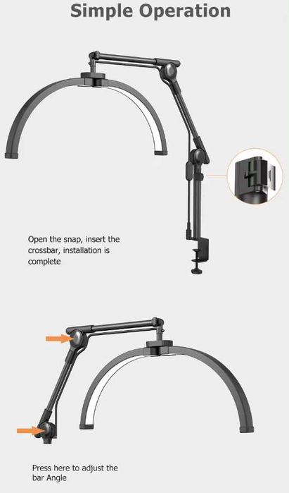 Настолна ЛЕД лампа луна/Козметична лампа за миглопластика/маникюр 32W