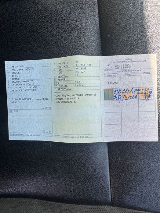 Suzuki Jimny, motor 1.3,an fabricație 2011, 272000 km, TVA deductibil.