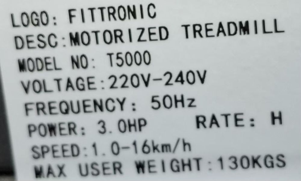 Banda alergat Fittronic T5000 ca Noua