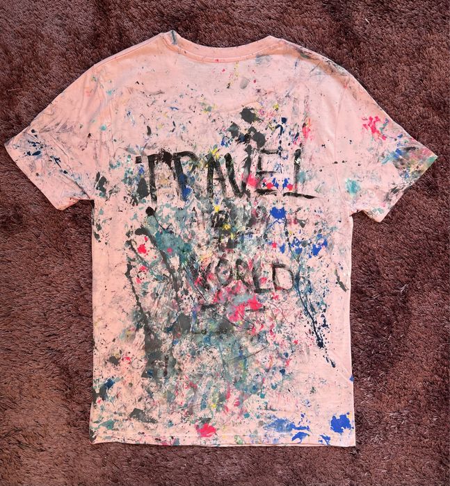 Ръчно рисувани фанелки съметани с принт