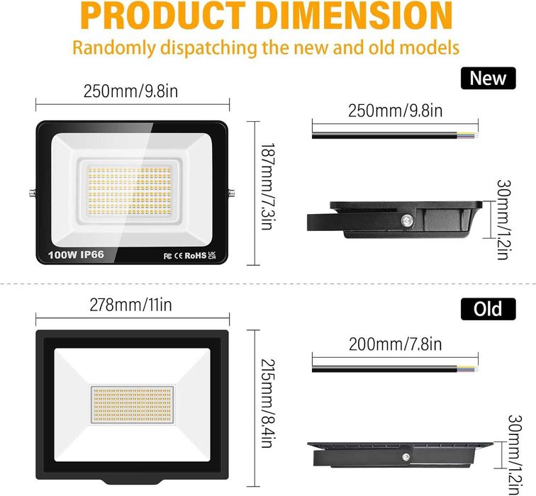 LED прожектор 100W външен