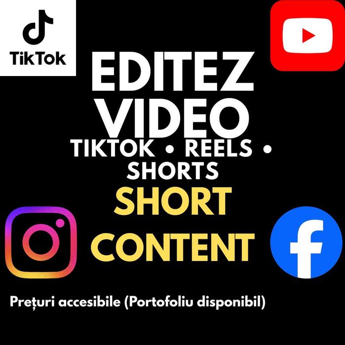Cauți editare video de calitate pentru TikTok, Reels sau Shorts, dar ai un buget limitat?