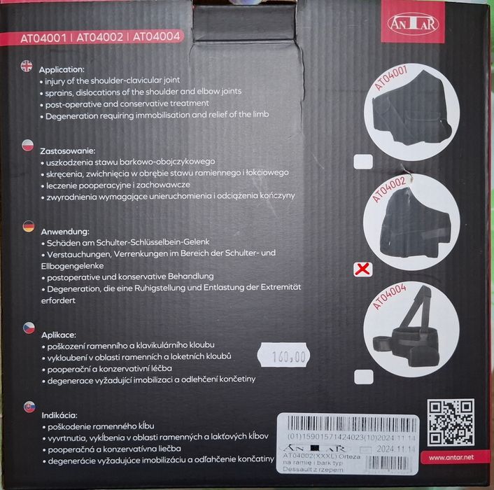 Orteza umar cot brat stanga/dreapta XXXL 120-135 cm