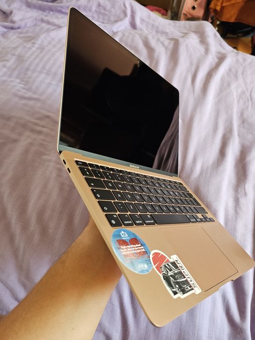 MacBook Air M1 roz si Magic Mouse 2