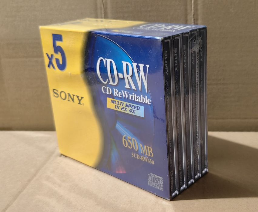 CDRW rewritable 5 discuri reinscriptibile Sony CDRW650 set nou sigilat