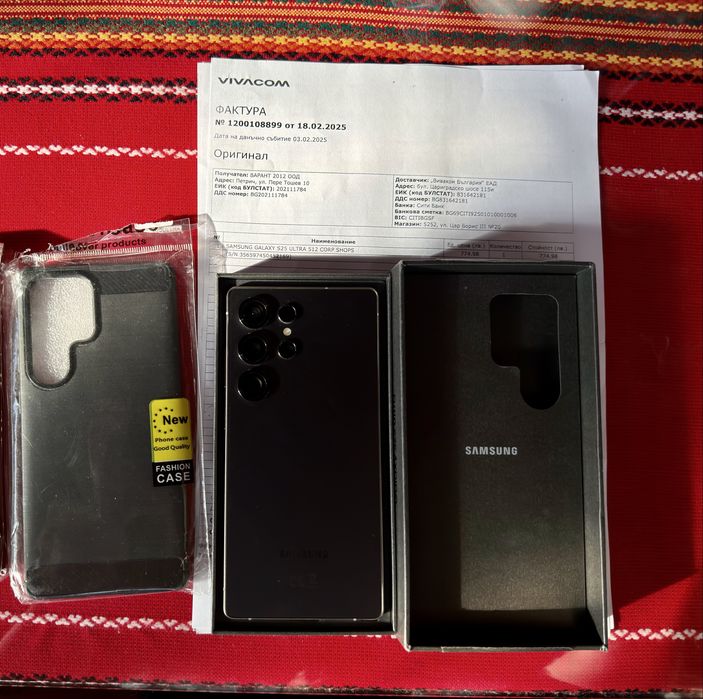 Samsung Galaxy S25 Ultra Titanium Black 512/12GB Гаранция! Като Нов!