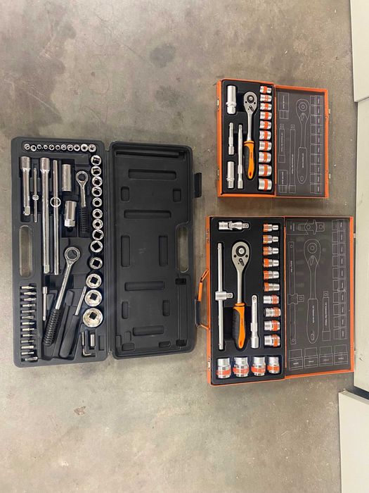 К-кт инструменти 52 части/Гедоре 15 части 3/8″/Гедоре 18 части 1/2″