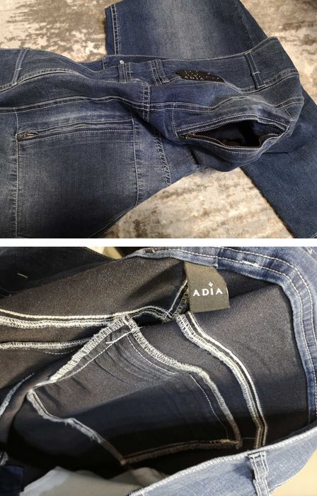 Дамски дънки ADIA ROME голям размер с висока талия. Размер 54.