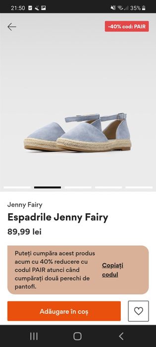 Espadrile/sandale   37 noi
