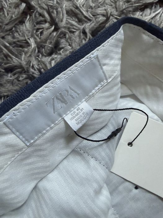 Pantaloni de costum in carouri Zara Man