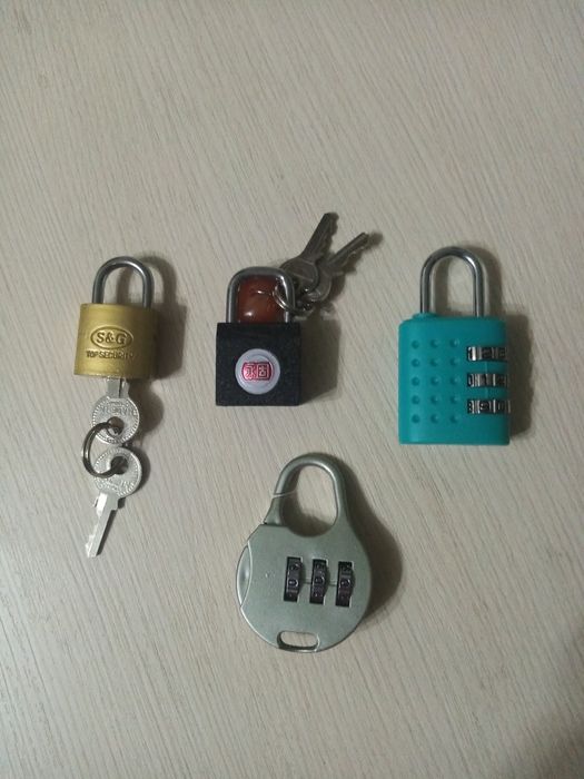 Мини замочки с кодом и ключами
