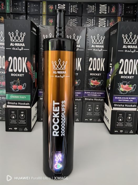 Vape 200.000 Puffs Narghilea Abur Mult Display