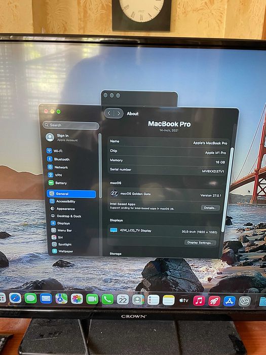 14" M1 MacBook Pro A2442(2021)-Space Gray