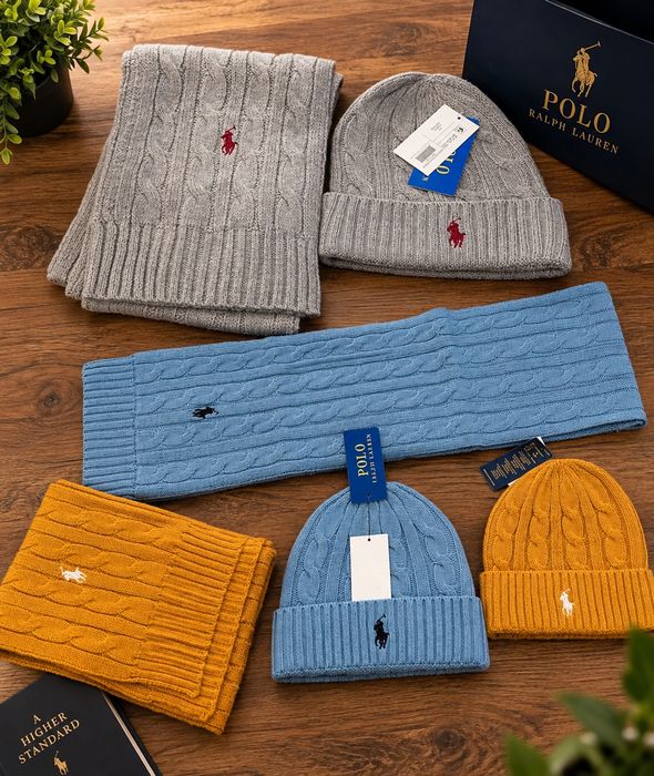 Set fular cu căciulă Polo Ralph Lauren,nou cu eticheta