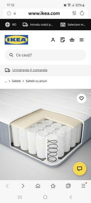 Saltea cu arcuri împachetate Vesteroy