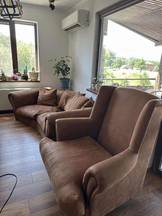 комплект диван + 2 фотьойла стил  Chesterfield