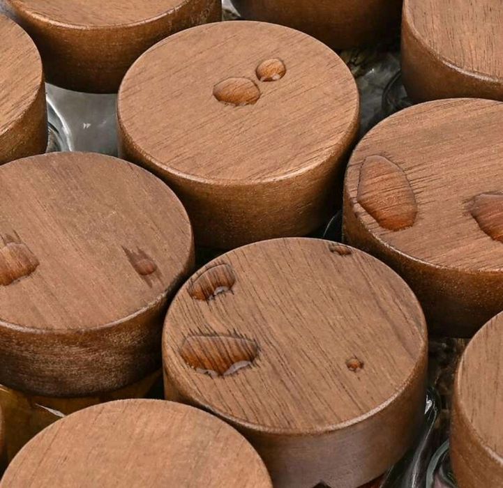 Стъклени буркани за подправки с етикет, 24 броя