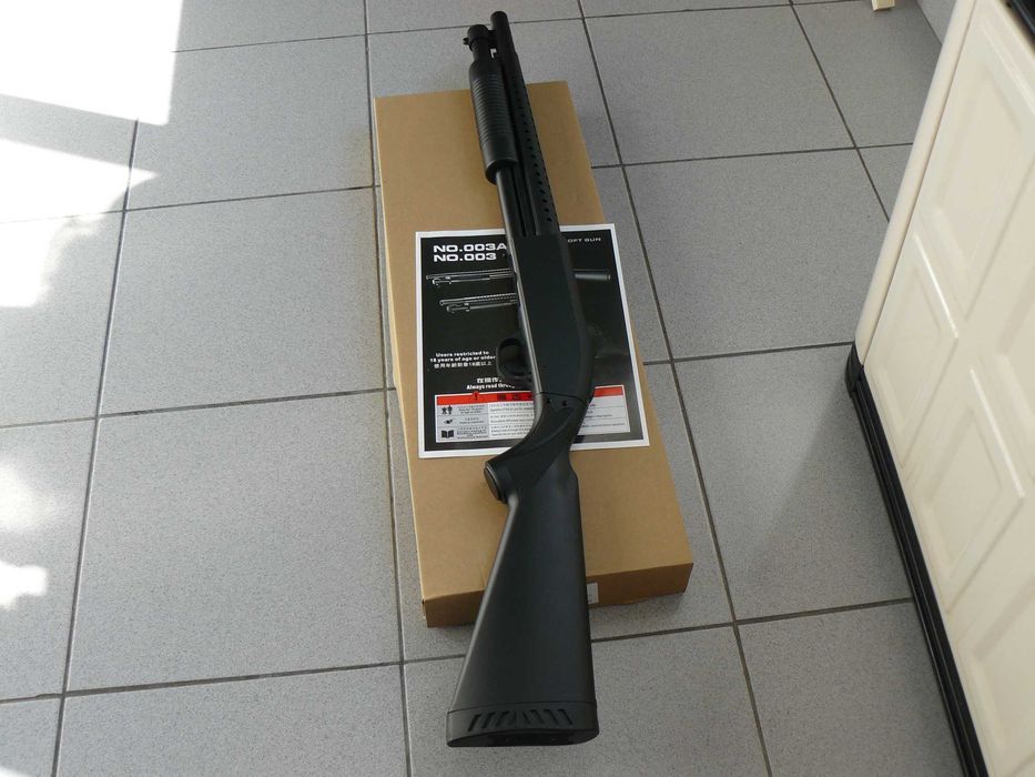 Pusca Shotgun Airsoft Mossberg 500 AGM 003,Noua,Armare Manuala/Arc 1,1 Joule