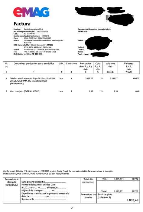 Telefon mobil Motorola Edge 30 Ultra, Dual SIM, 256GB, 12GB RAM