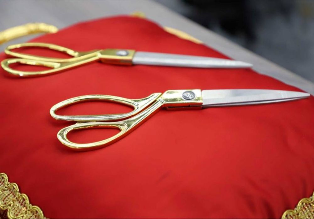 Золотые ограничительные стойки, президентские стойки, красная дорожка