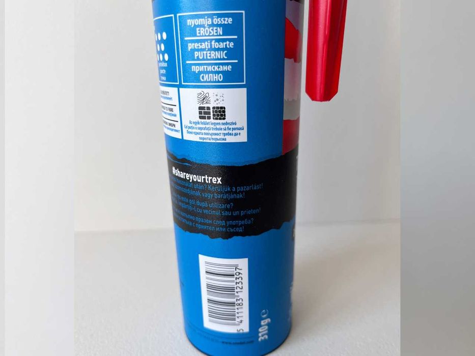 Ново монтажно лепило Soudal T-Rex Glue 310гр